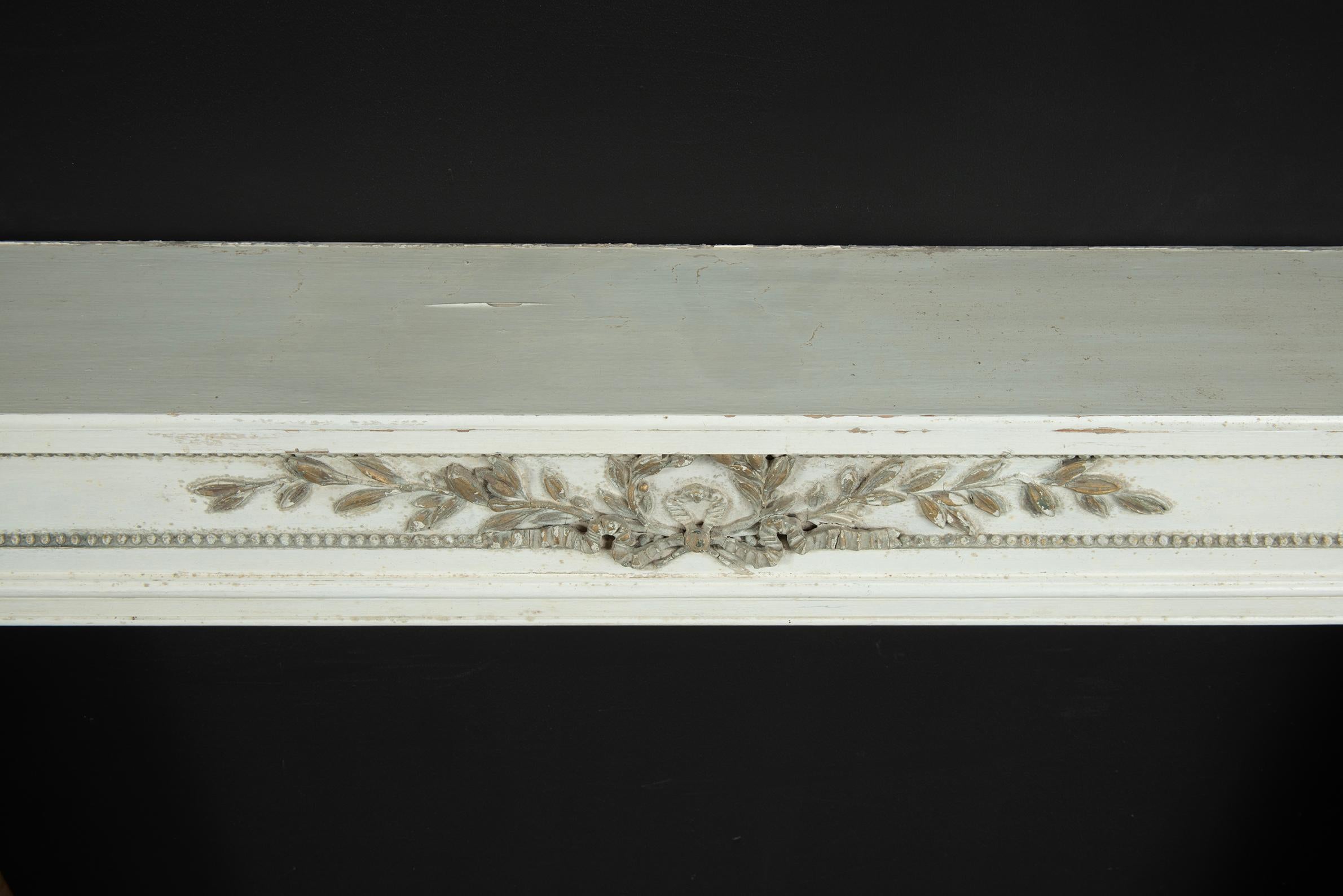 Louis XVI Fireplace Mantel in Wood For Sale 5