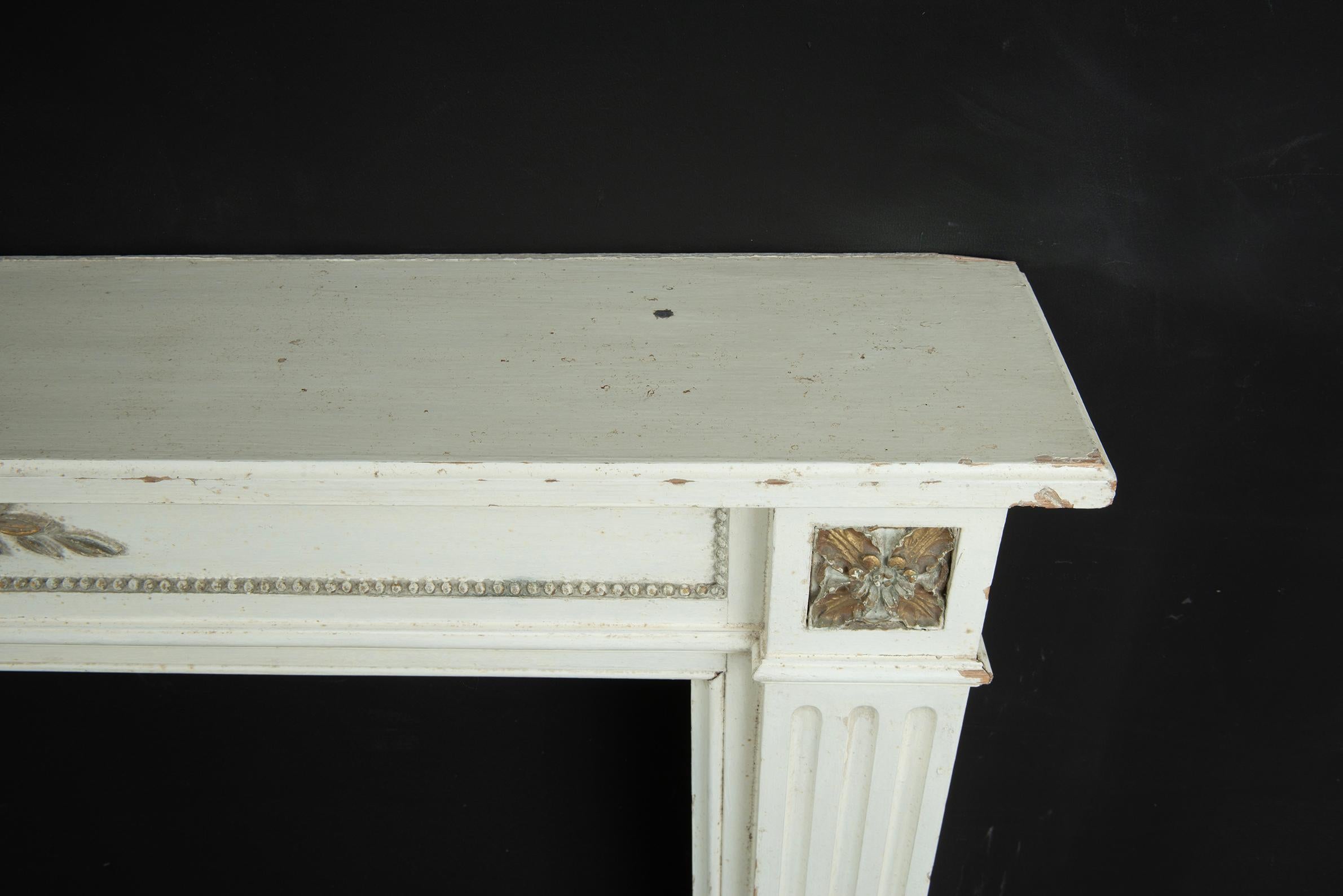 Louis XVI Fireplace Mantel in Wood For Sale 6
