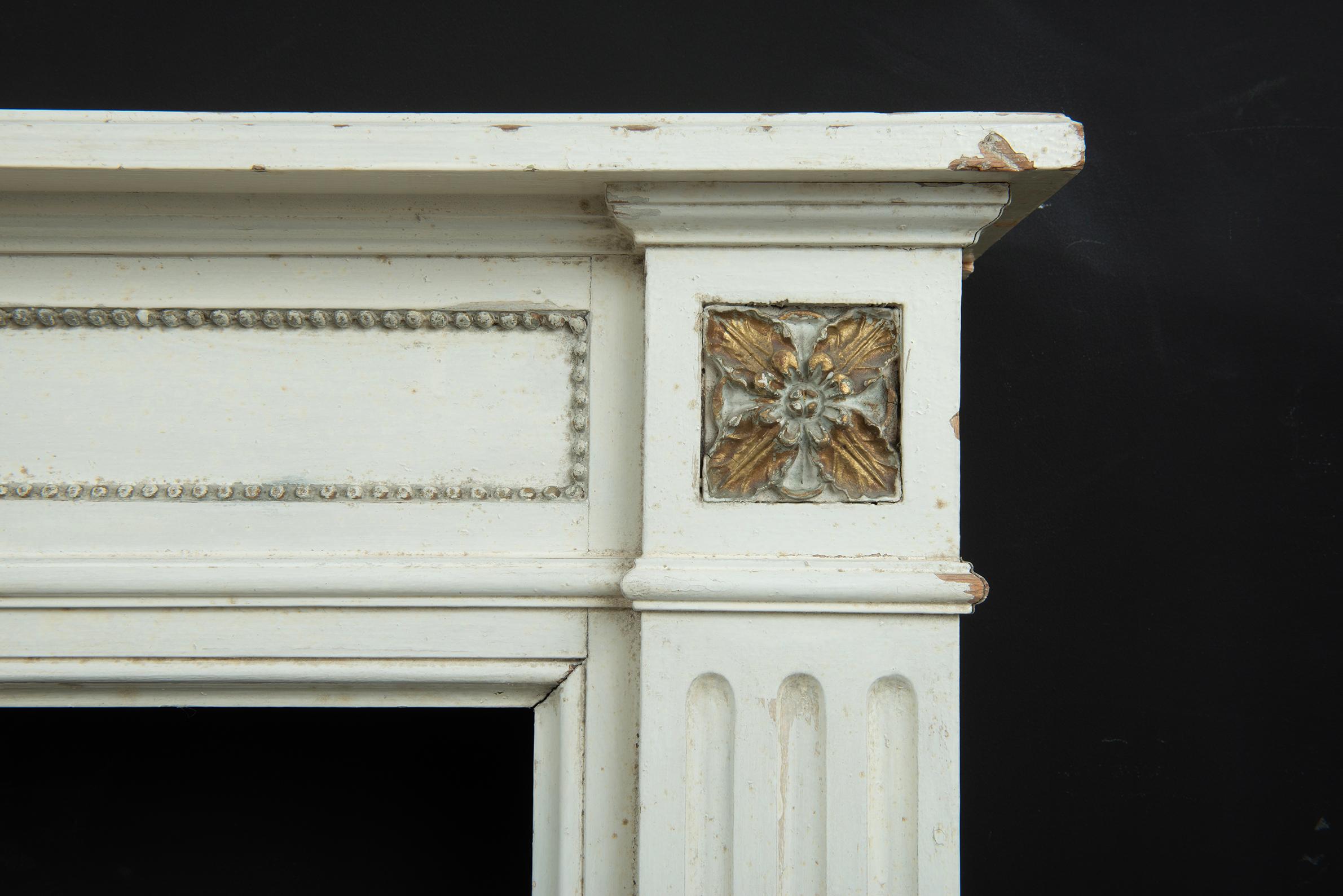 Louis XVI Fireplace Mantel in Wood For Sale 7
