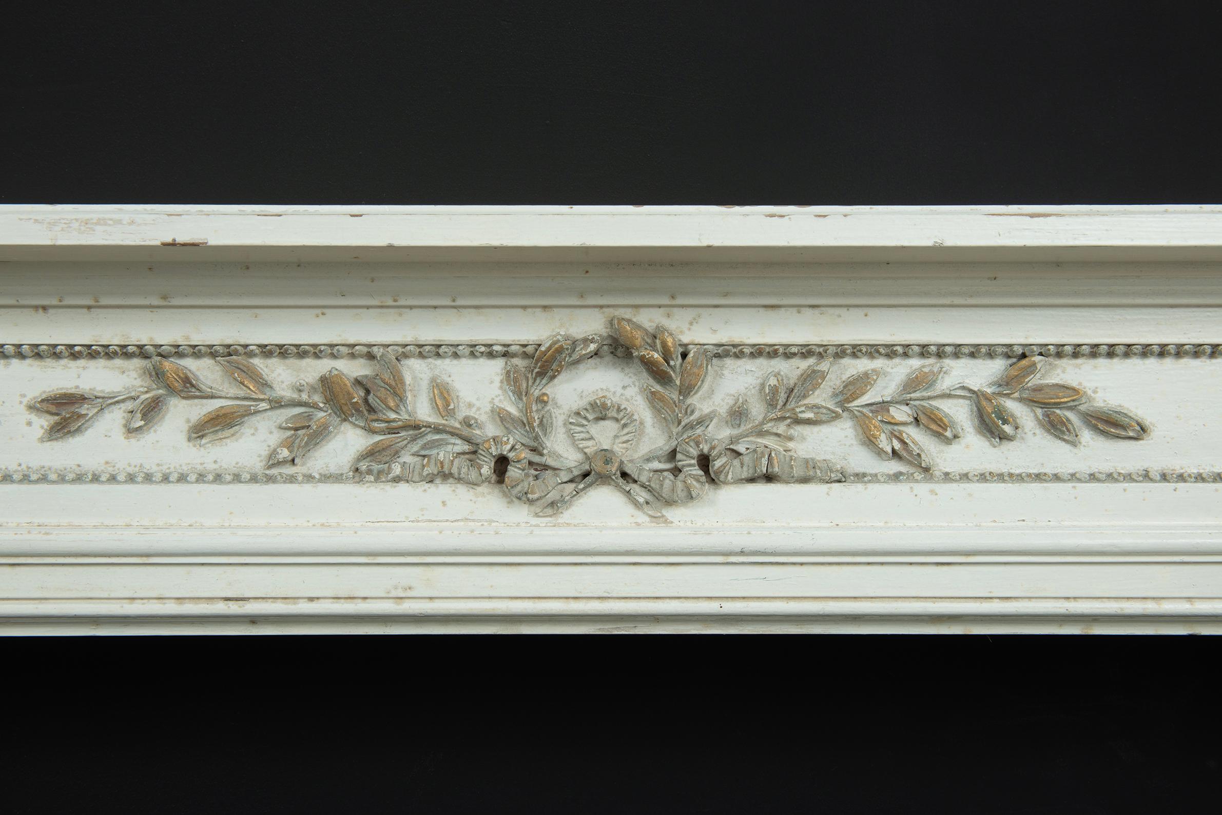 Louis XVI Fireplace Mantel in Wood For Sale 11