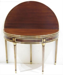Louis XVI Flip Top Demilune Console / Supper / Card Table
