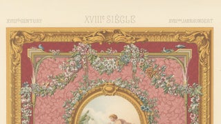 Louis XVI Floral Decorative Panel Chromolithograph by Racinet, Paris, c.1873, view 8