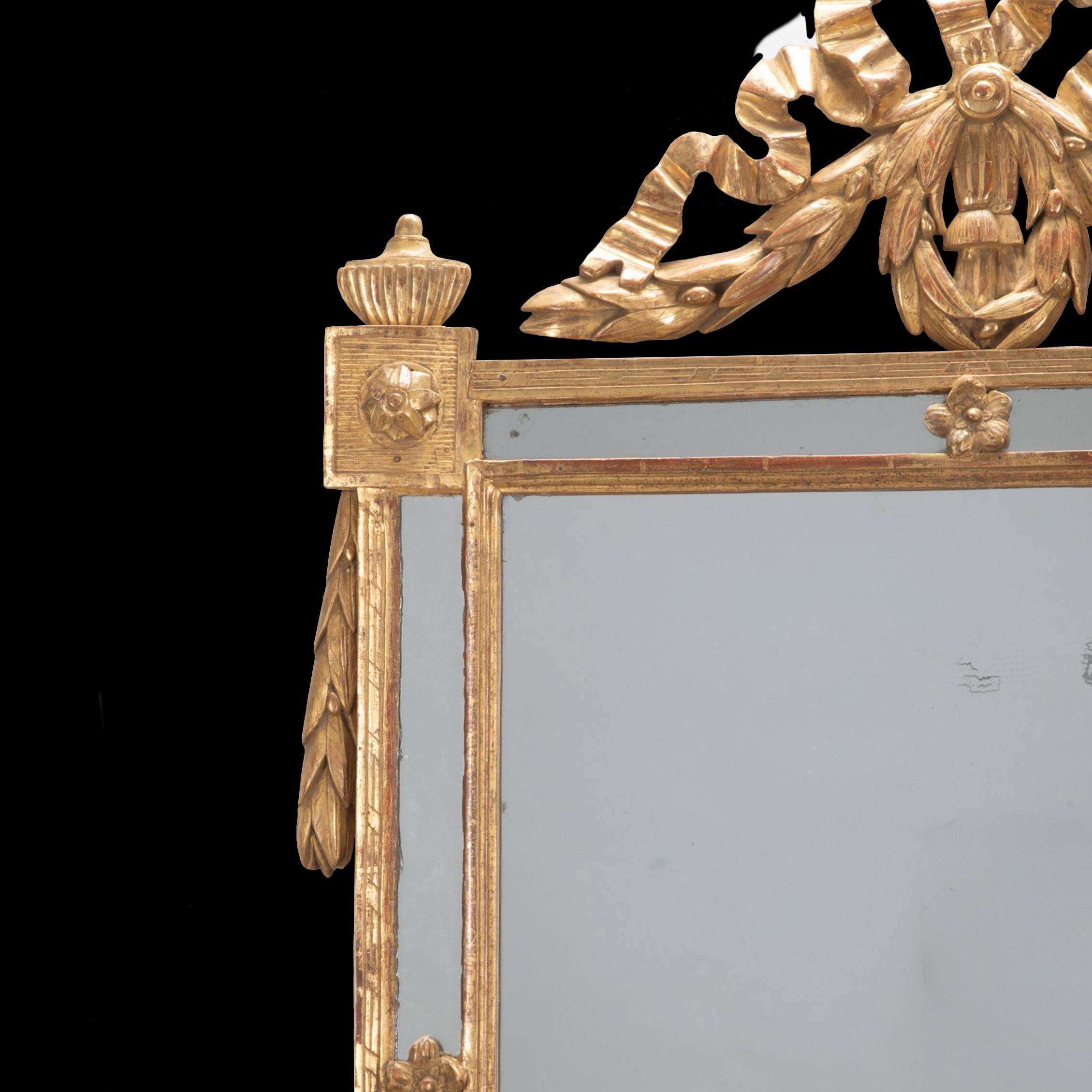 Gilt Louis XVI French 18th Century Gilded Mirror