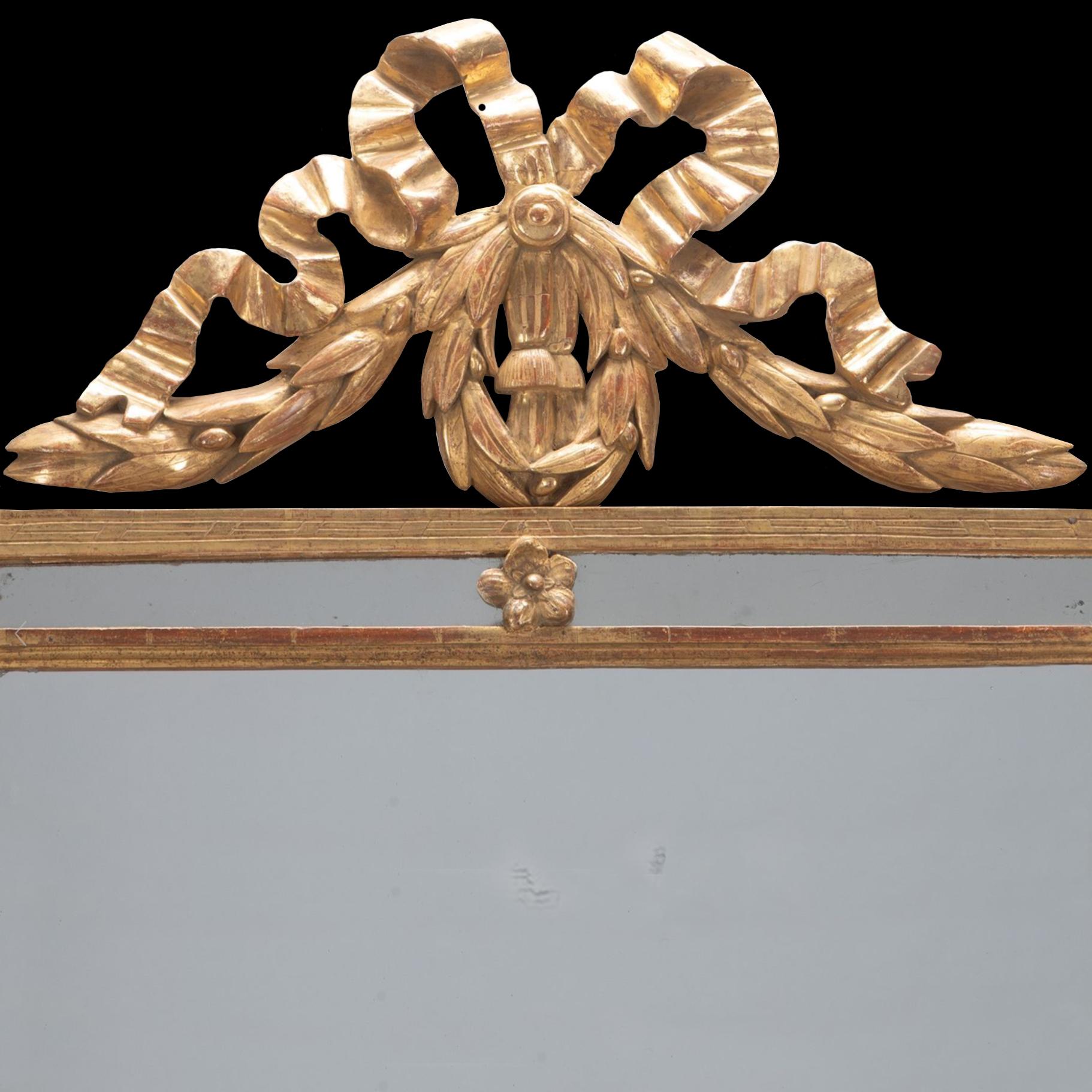 Louis XVI French 18th Century Gilded Mirror 1