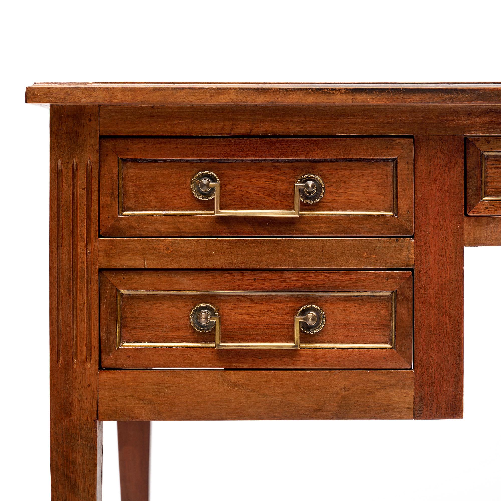 Brass Louis XVI French Antique Writing Desk For Sale