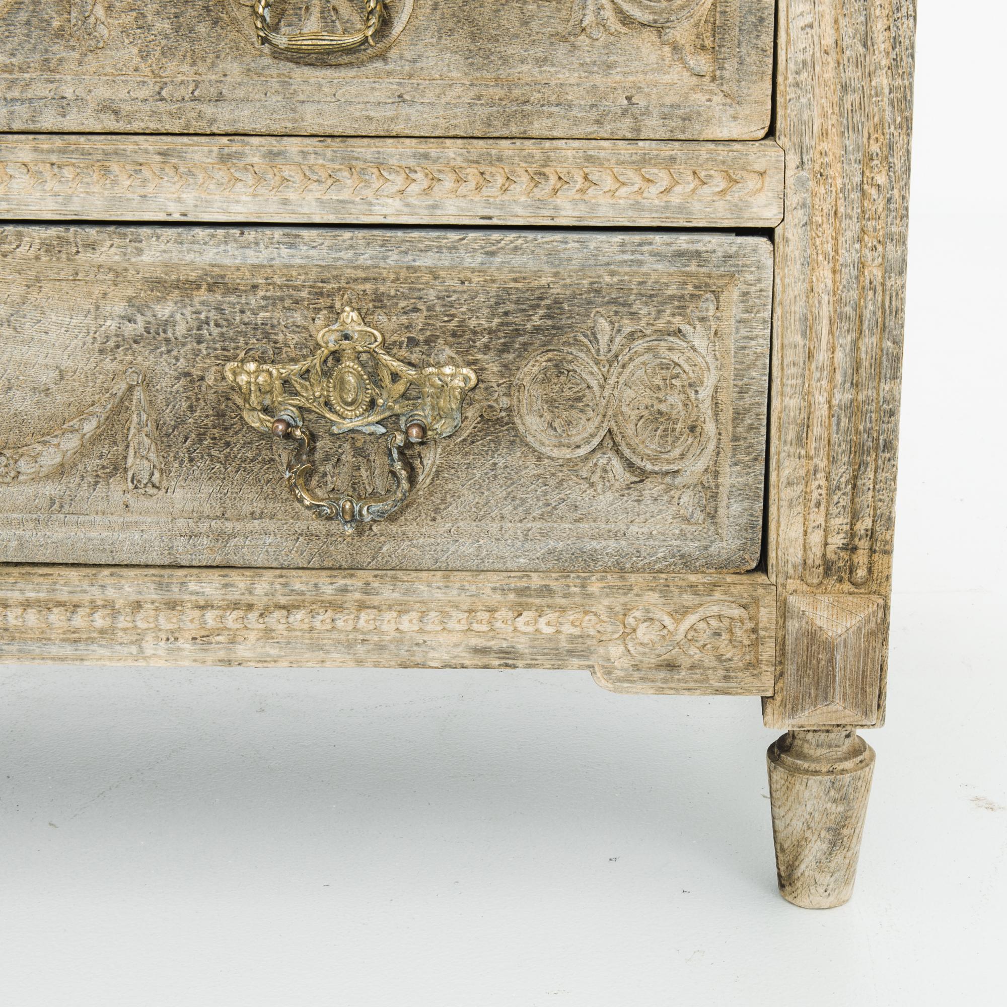 Louis XVI French Bleached Oak Drawer Chest 1