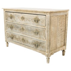 Louis XVI French Bleached Oak Drawer Chest