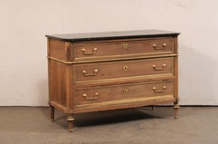 Louis XVI French Commode w/the Original Marble & Brass Trim, 19th C.