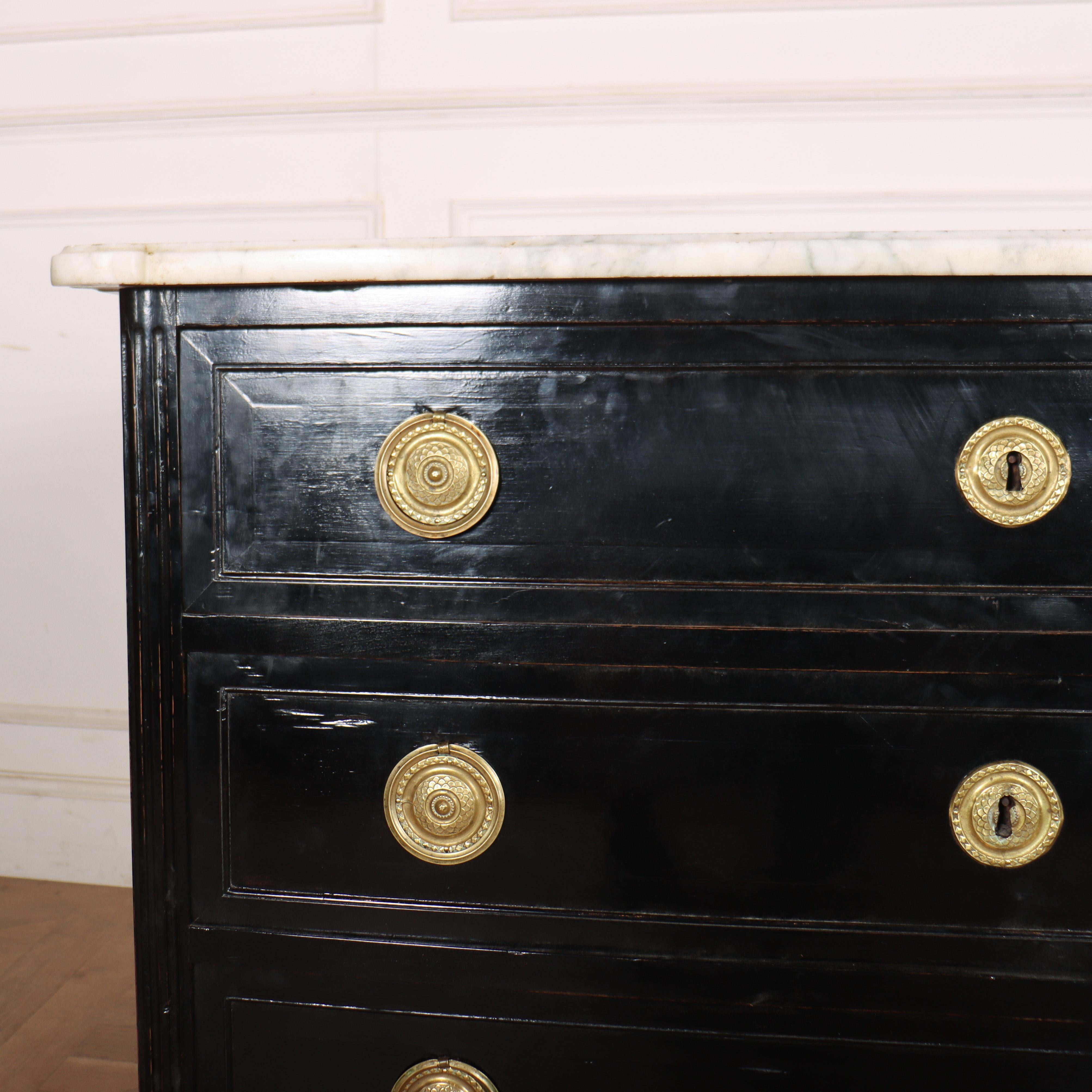 Louis XVI 18th Century French Ebonized Commode In Good Condition For Sale In Leamington Spa, Warwickshire