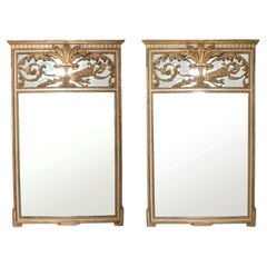 Louis XVI French Gilt Mirrors 53" x 33" Regency Glamour $1750 each $2950 pair