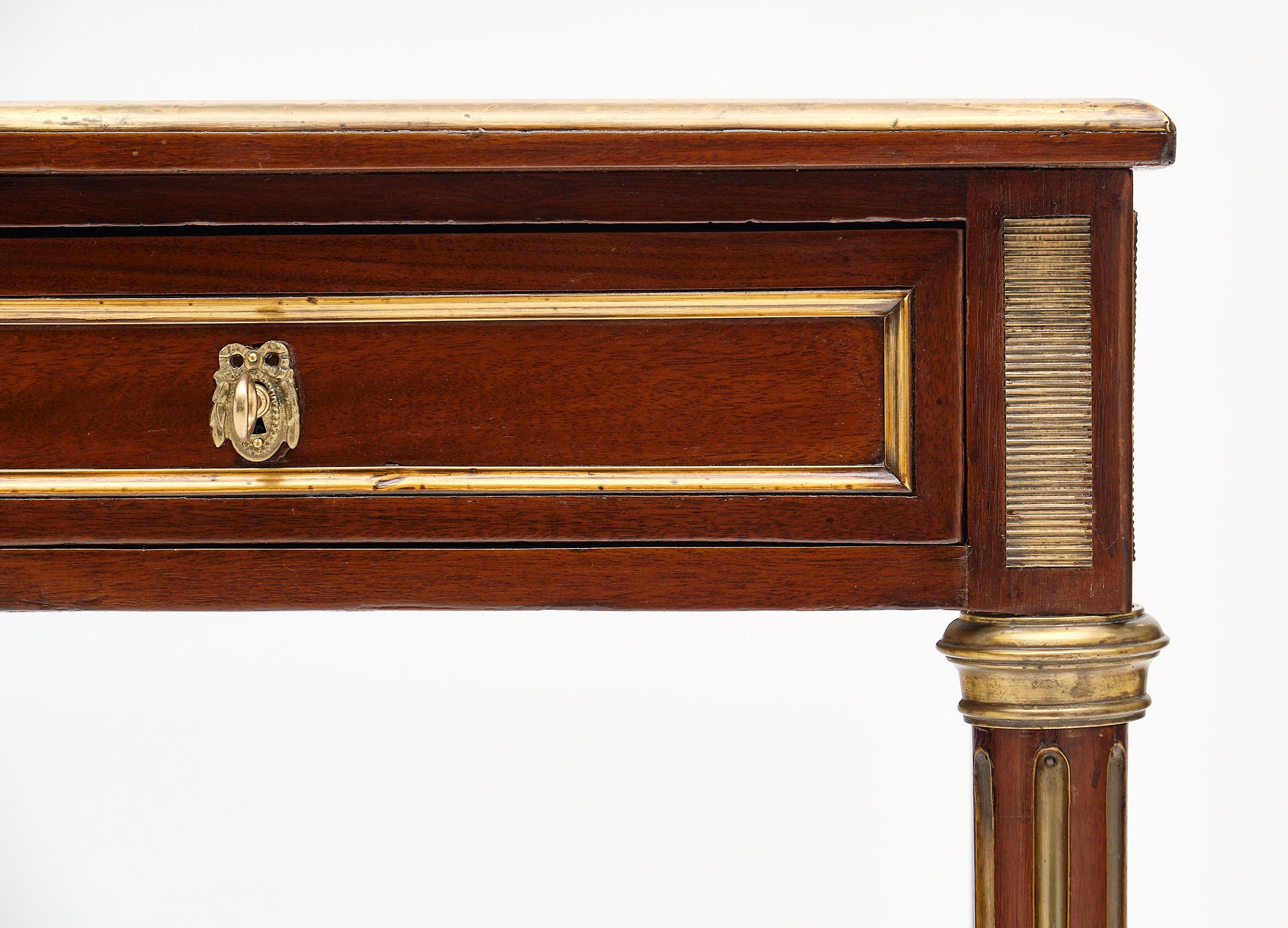 Louis XVI Style French Mahogany Desk In Good Condition In Austin, TX