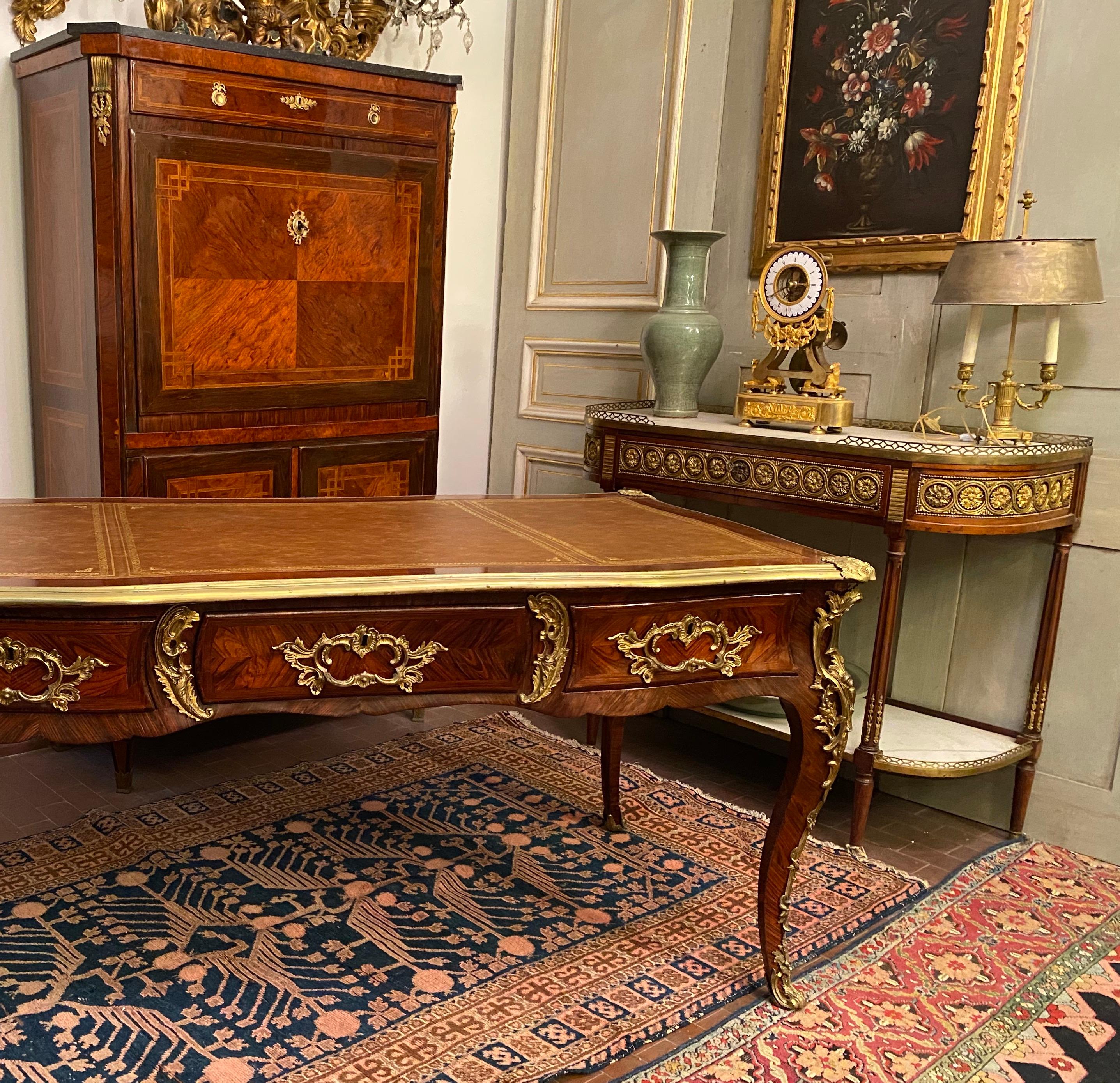 Louis XVI French Mahogany Ormolu Mounted Dessert Console Table, 1780 For Sale 5