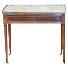 Louis XVI French Marble-Top Writing Table