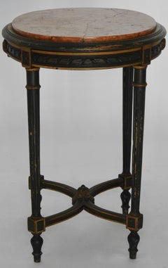 Louis XVI French Oval Marble-Top Table