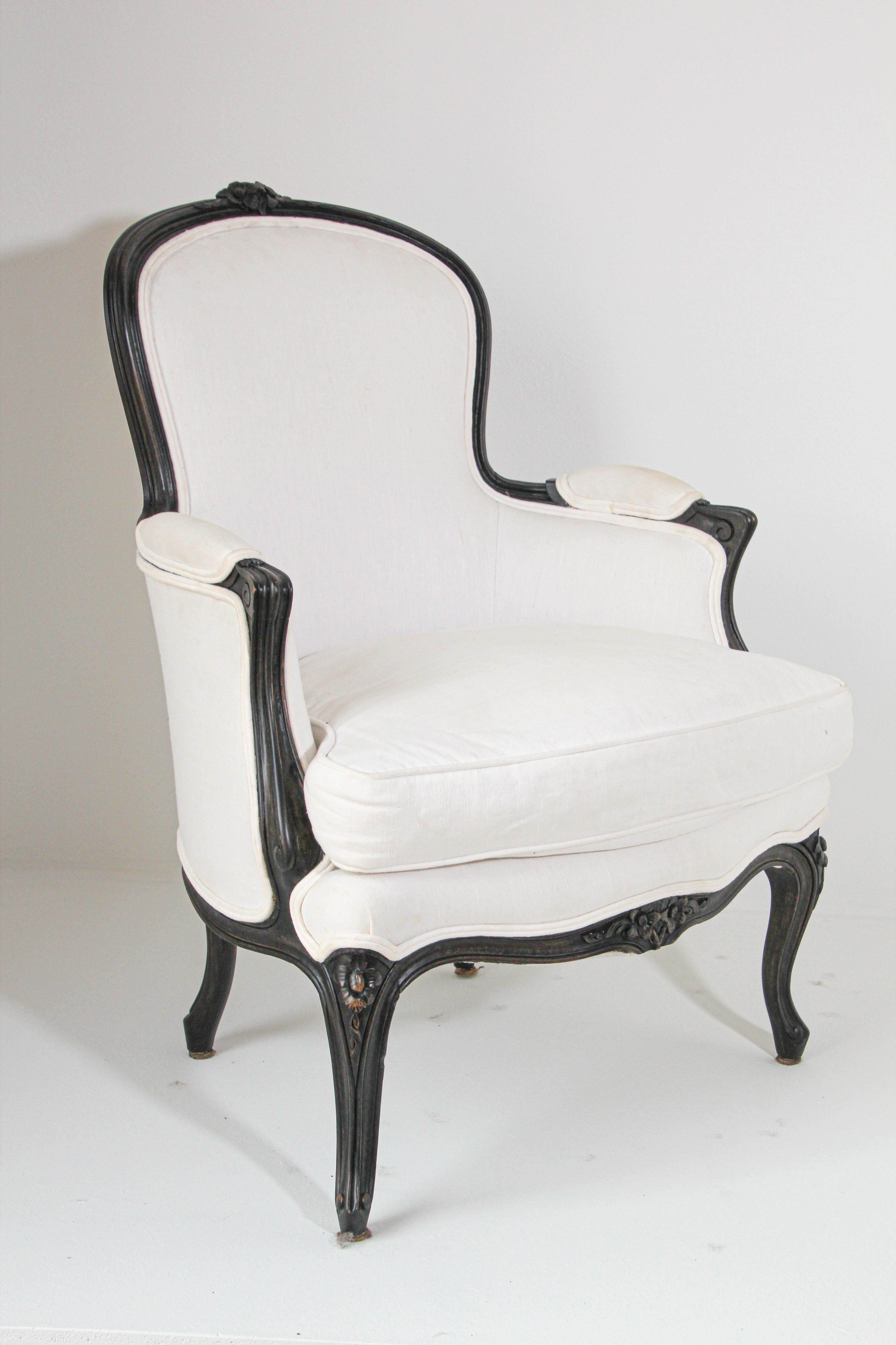 Louis XV French Provincial Style Open Armchair 6