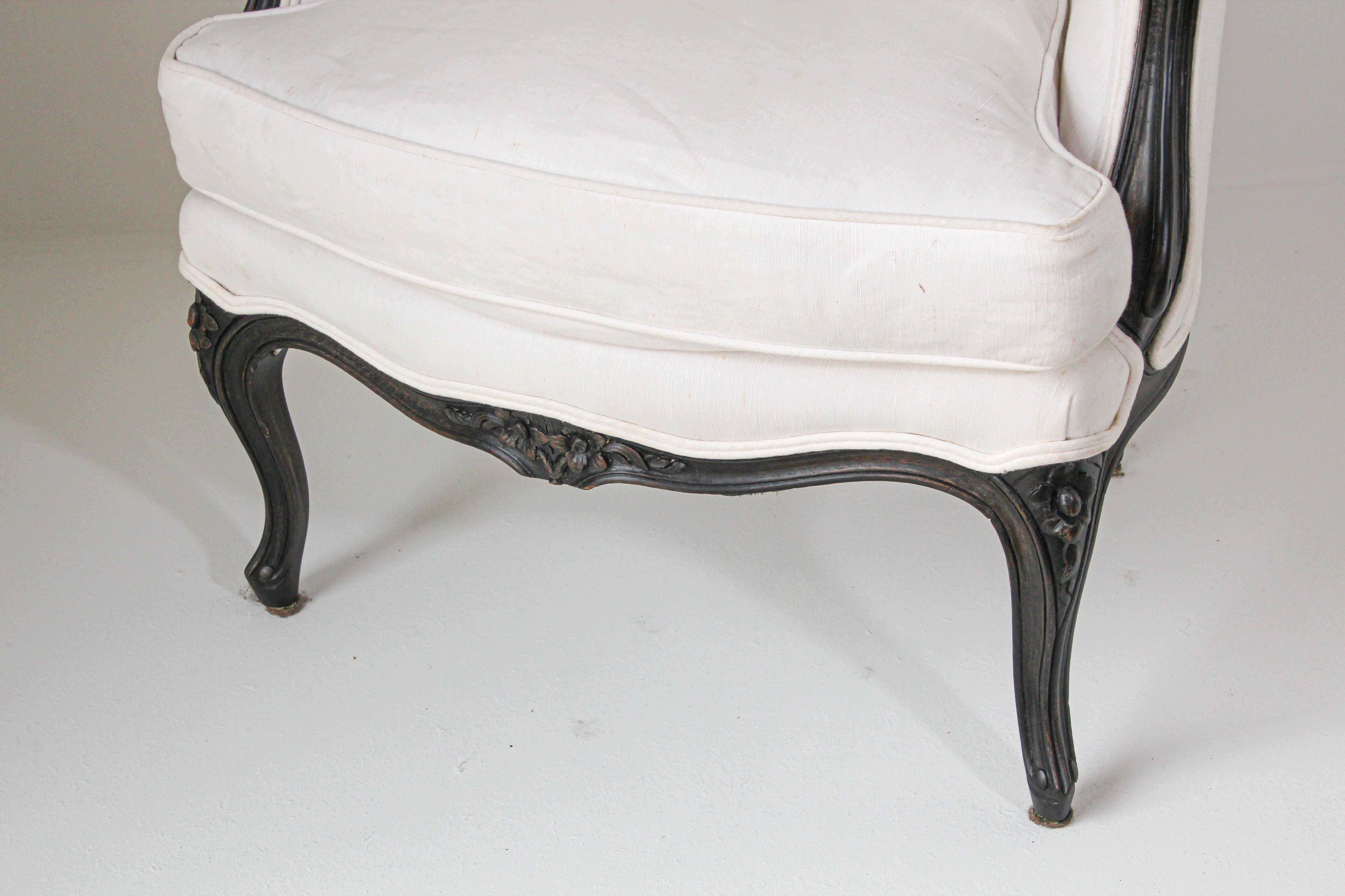 20th Century Louis XV French Provincial Style Open Armchair