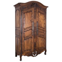 Louis XVI French Provincial Walnut Armoire