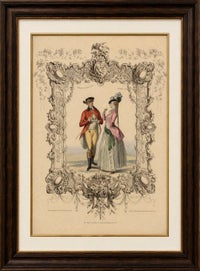 Louis XVI French Rococo Court Costume Lithograph, 1775, Published 1847, view 2