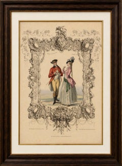 Louis XVI French Rococo Court Costume Lithograph, 1775 – Published 1847