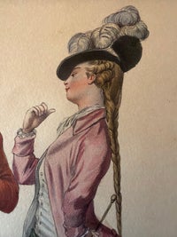 Louis XVI French Rococo Court Costume Lithograph, 1775, Published 1847, view 5