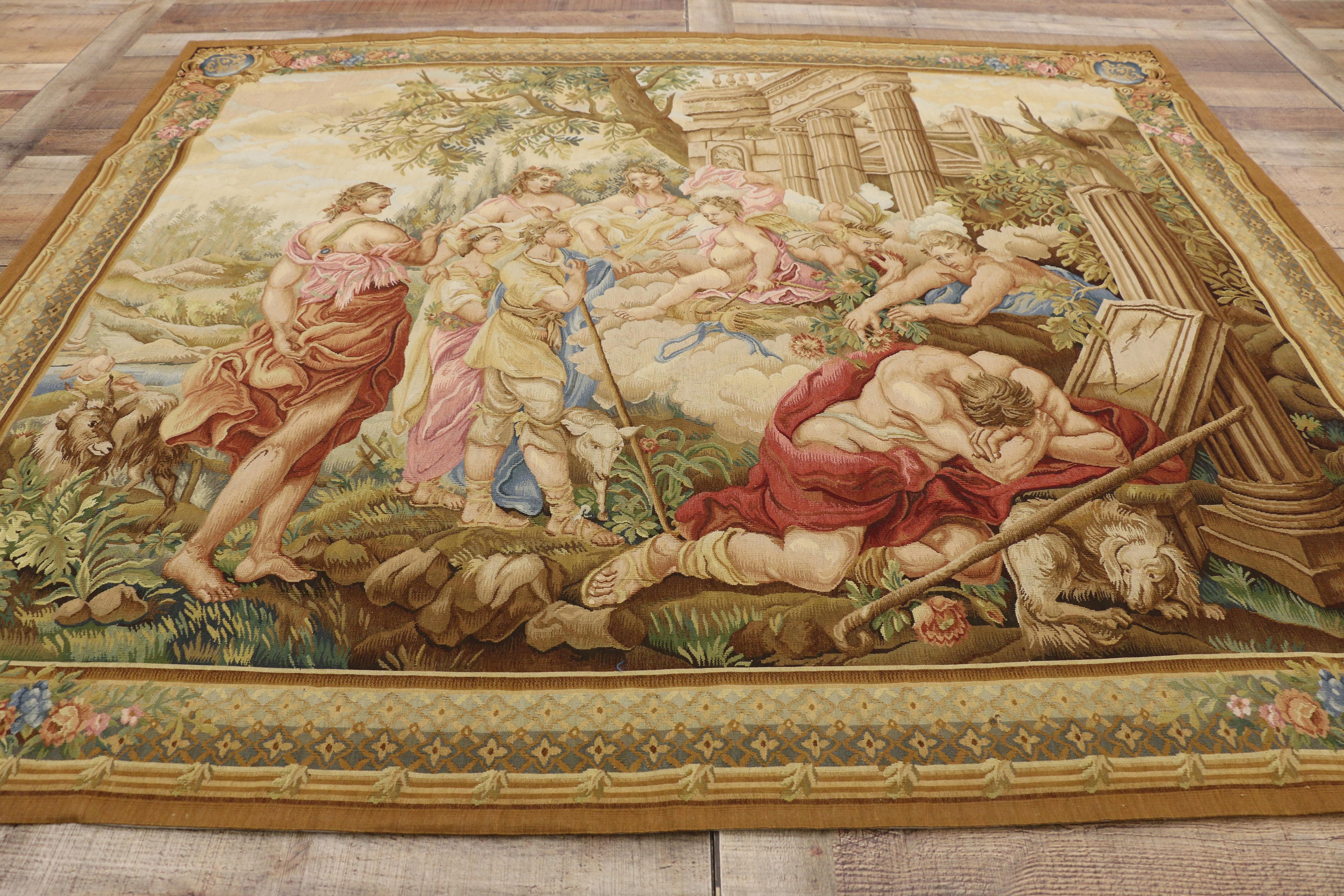 Contemporary Louis XVI French Rococo Mythology Style Beauvais Tapestry after Francois Boucher