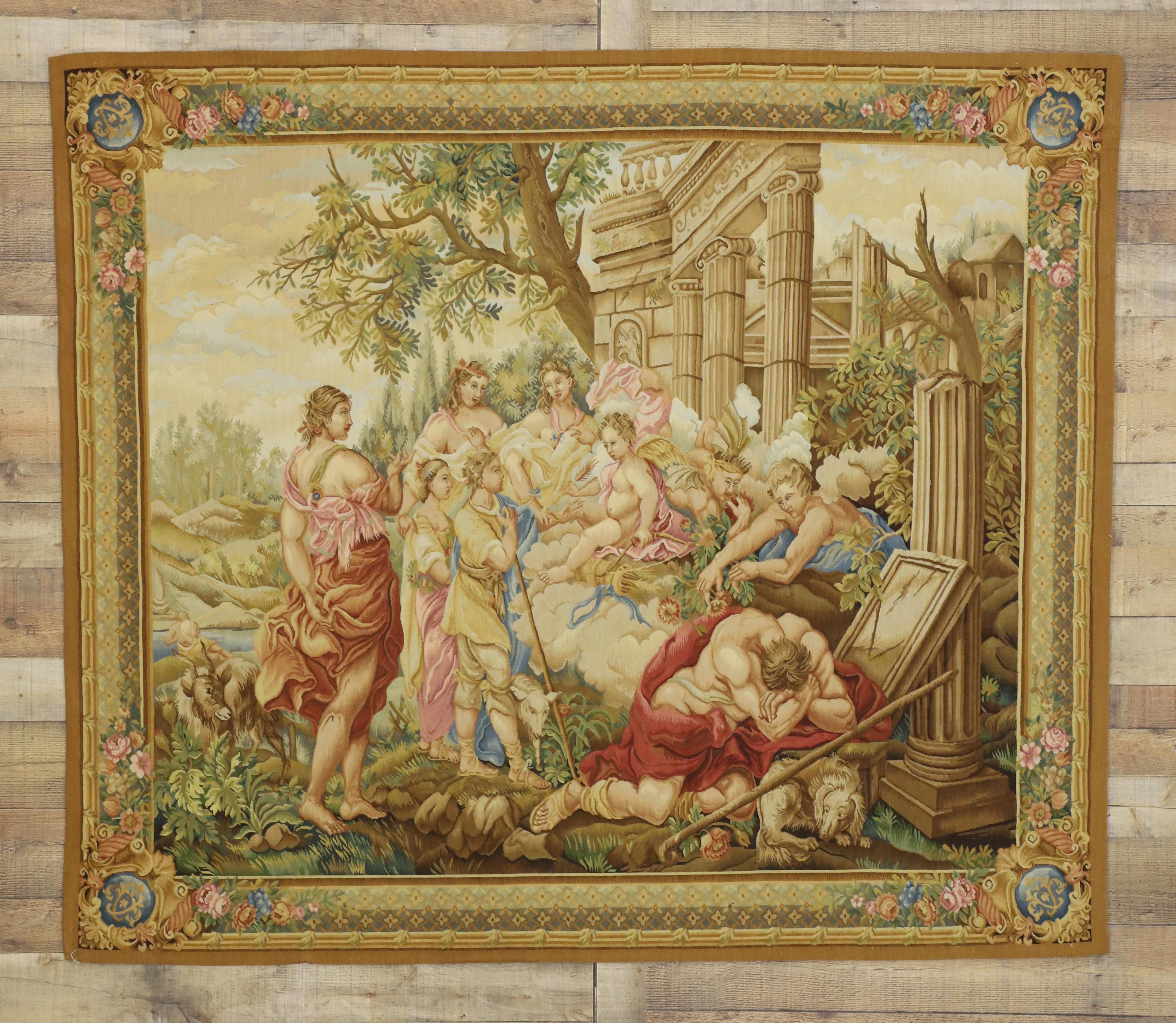 Wool Louis XVI French Rococo Mythology Style Beauvais Tapestry after Francois Boucher