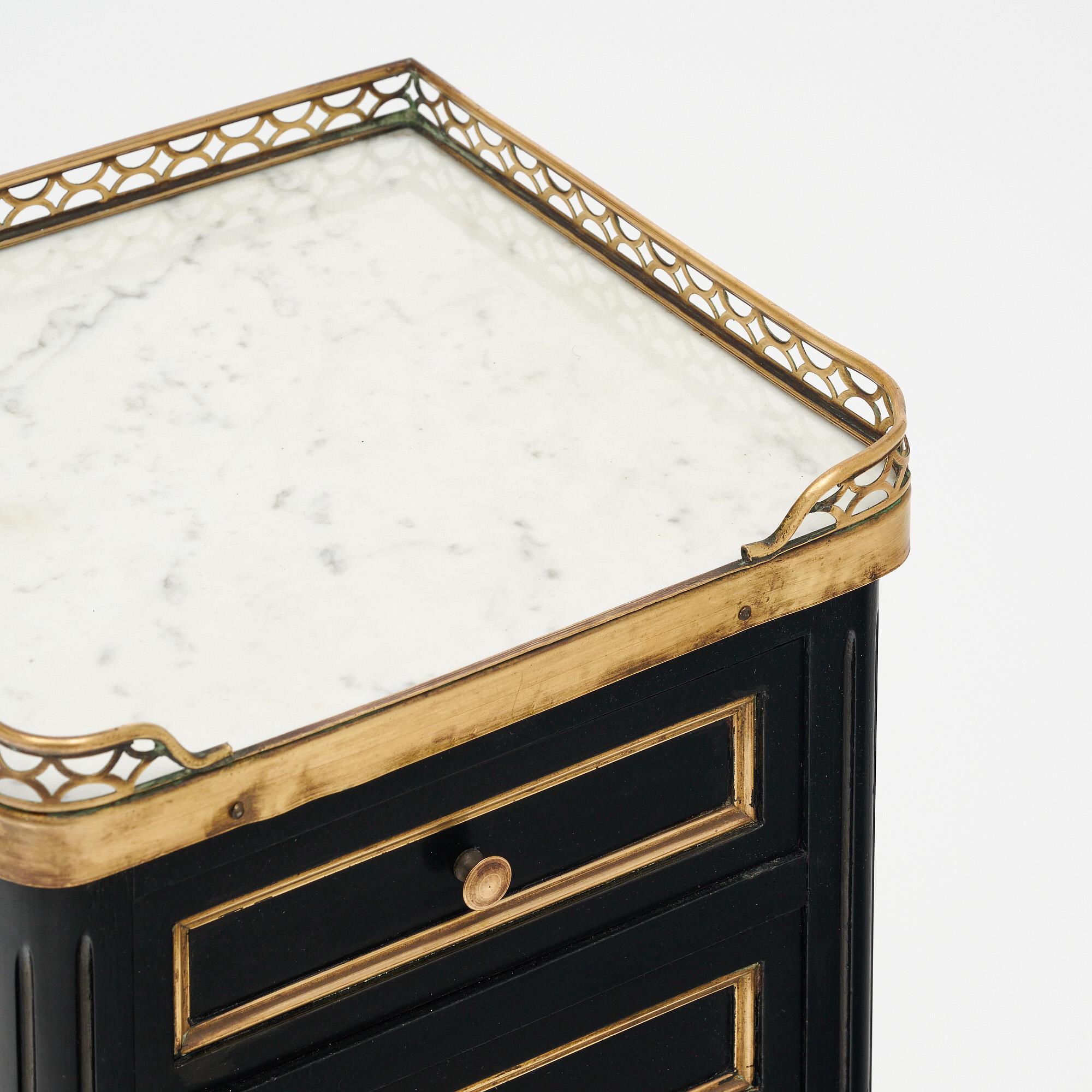 Ebonized Louis XVI French Side Table For Sale