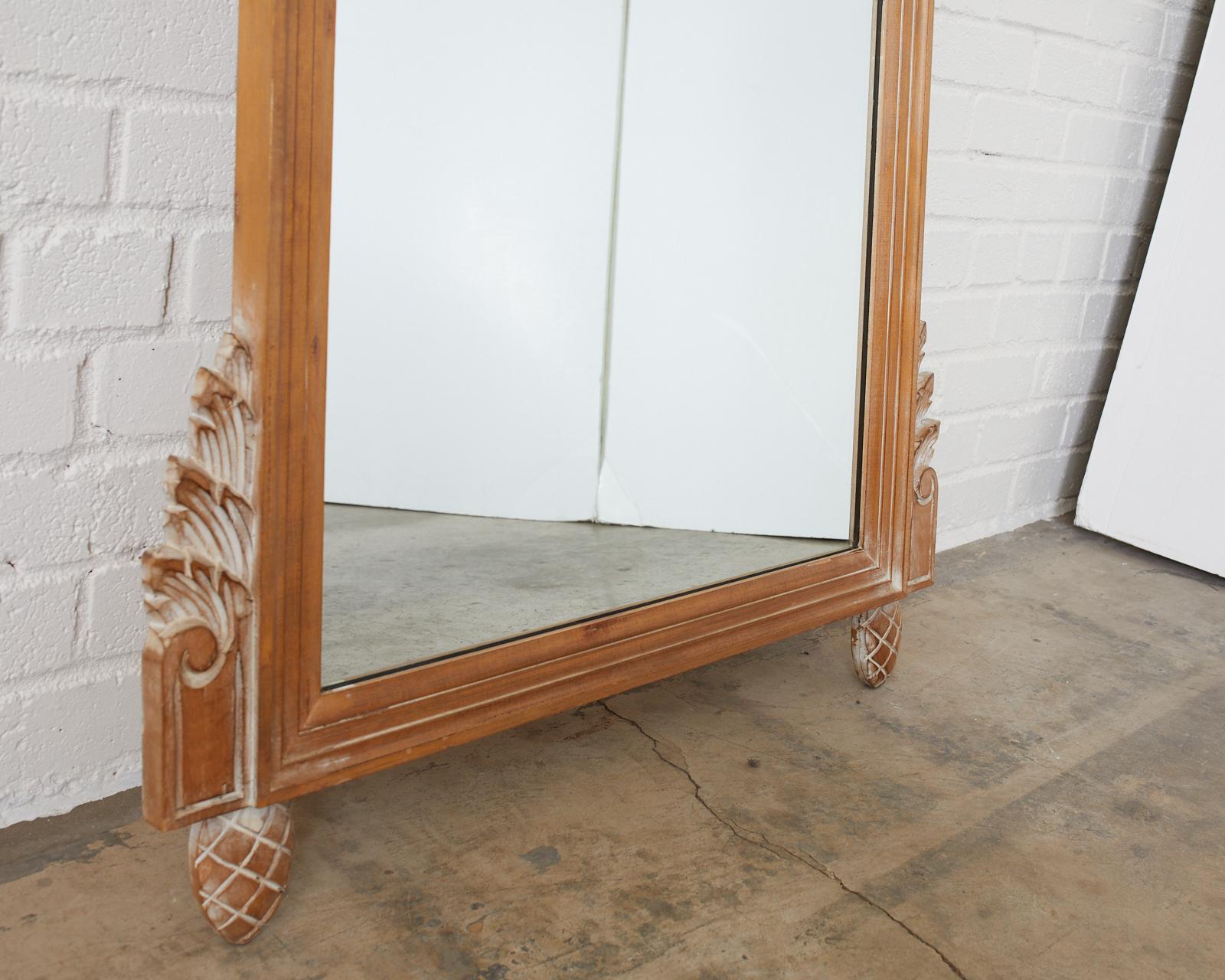 American Louis XVI French Style Carved Wall Mirror