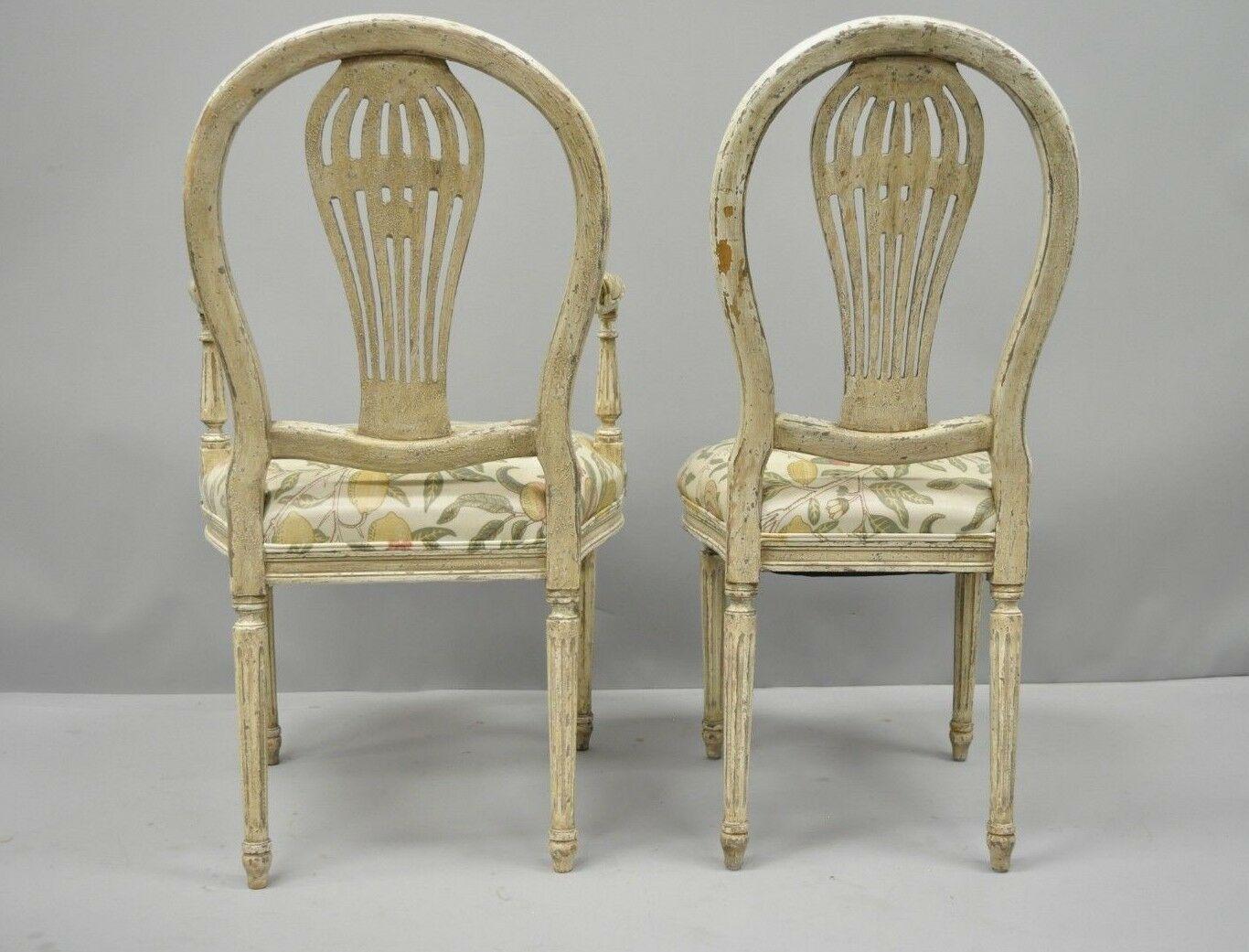 Louis XVI French Style Hot Air Balloon Back Montgolfier Dining Chair Set of 6 For Sale 3