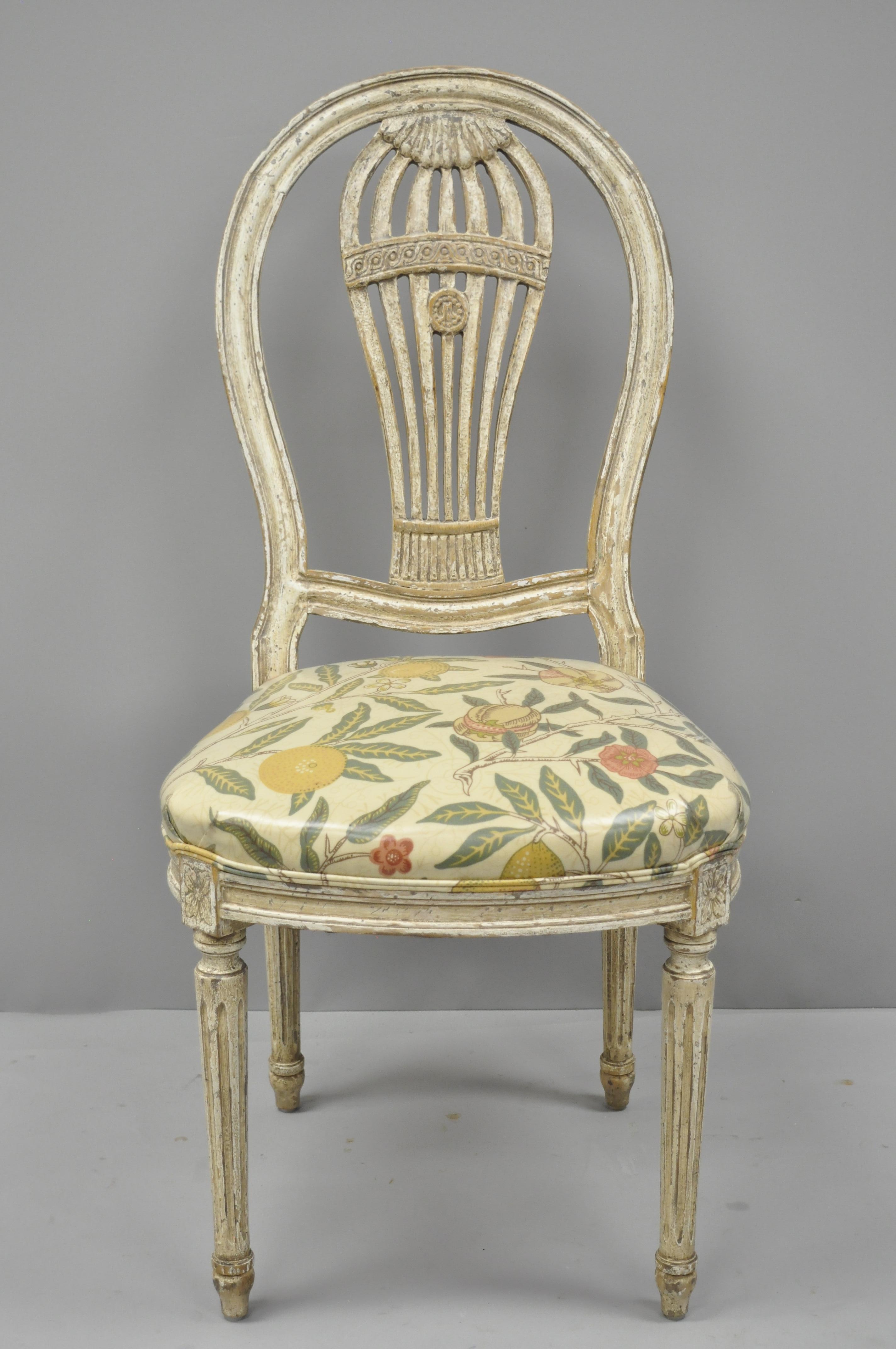 Louis XVI French Style Hot Air Balloon Back Montgolfier Dining Chair, Set of Six 3