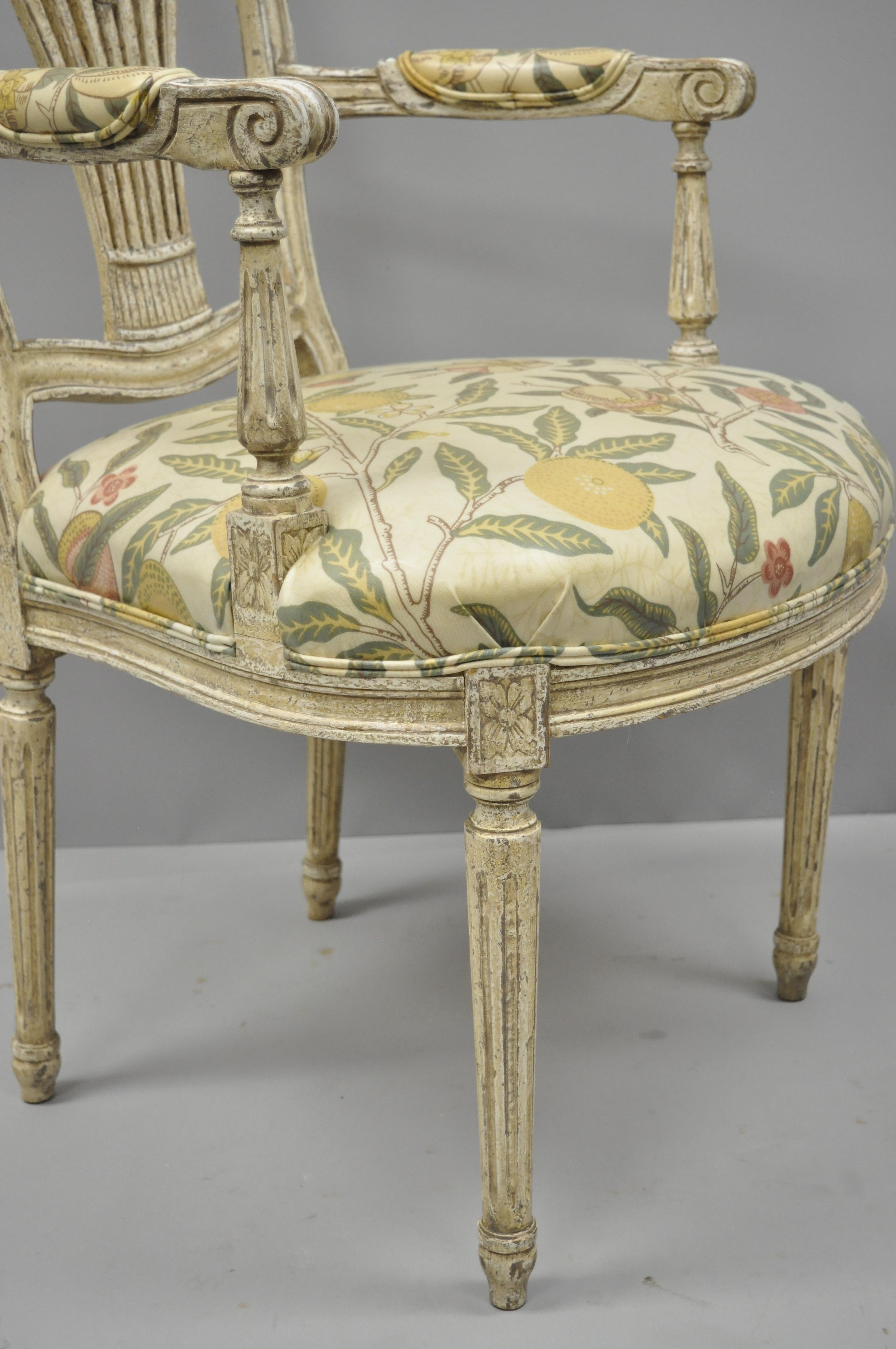 Louis XVI French Style Hot Air Balloon Back Montgolfier Dining Chair, Set of Six 4