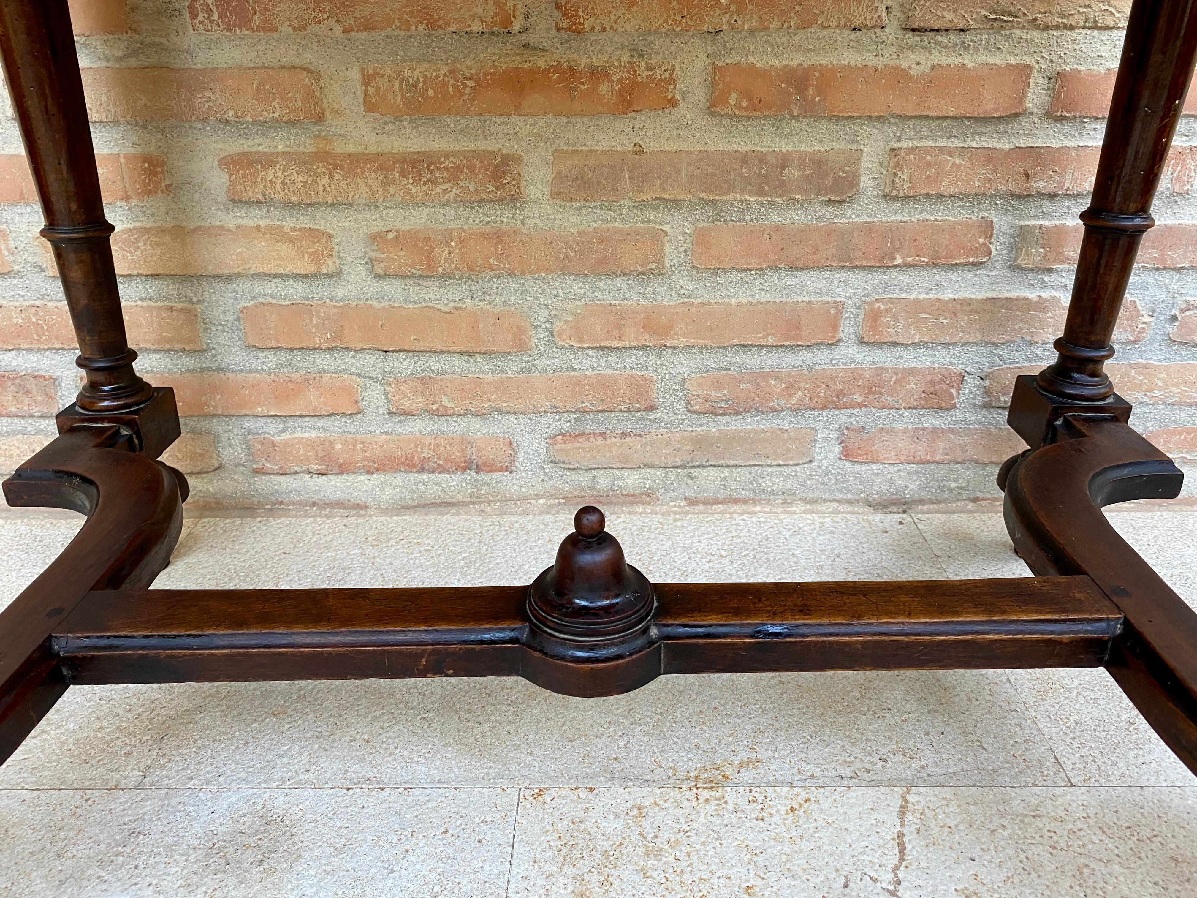 Louis XVI French Walnut Side Table with drawer, 1920s For Sale 10