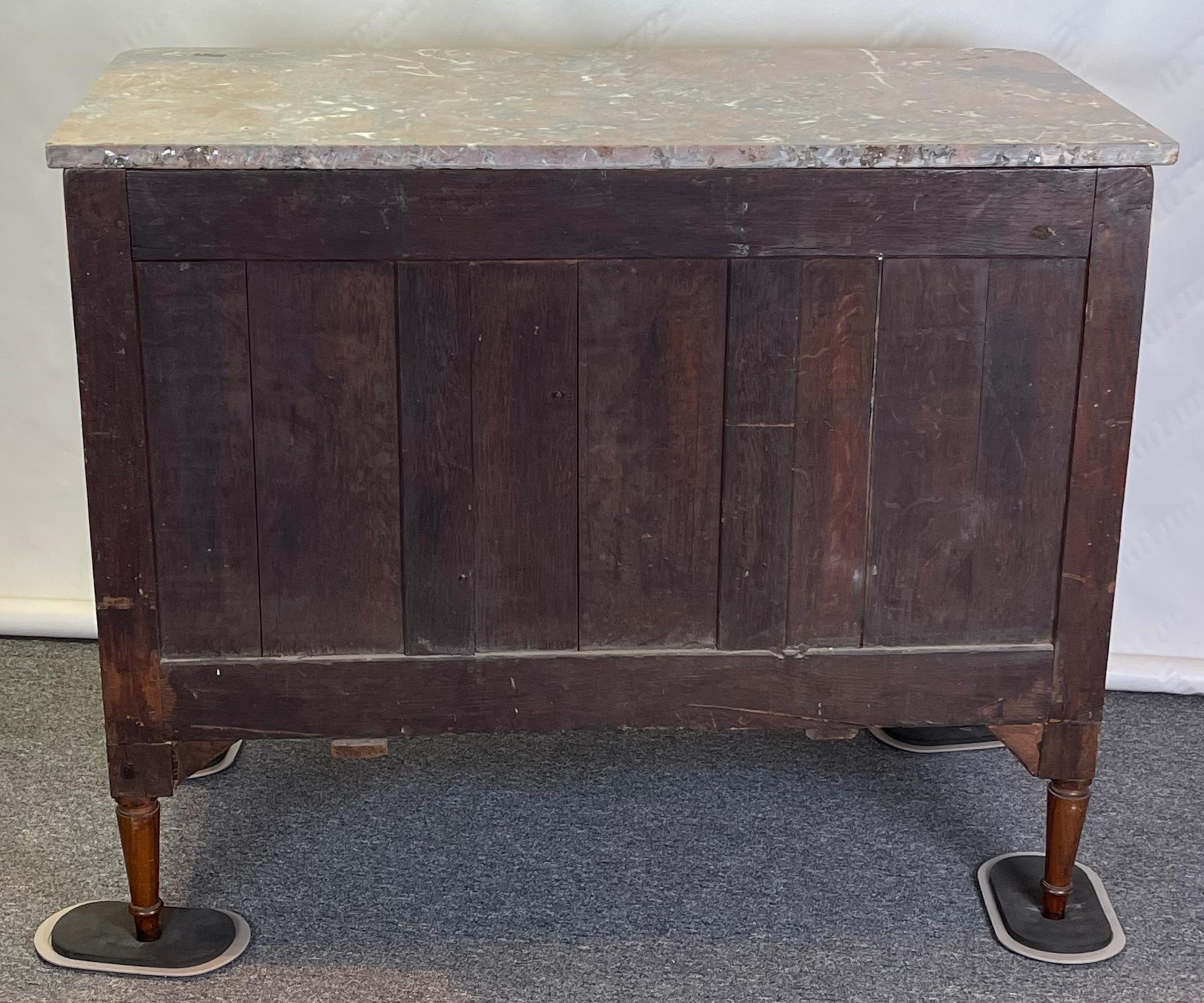 Louis XVI Fruitwood and Marble Top Commode For Sale 5