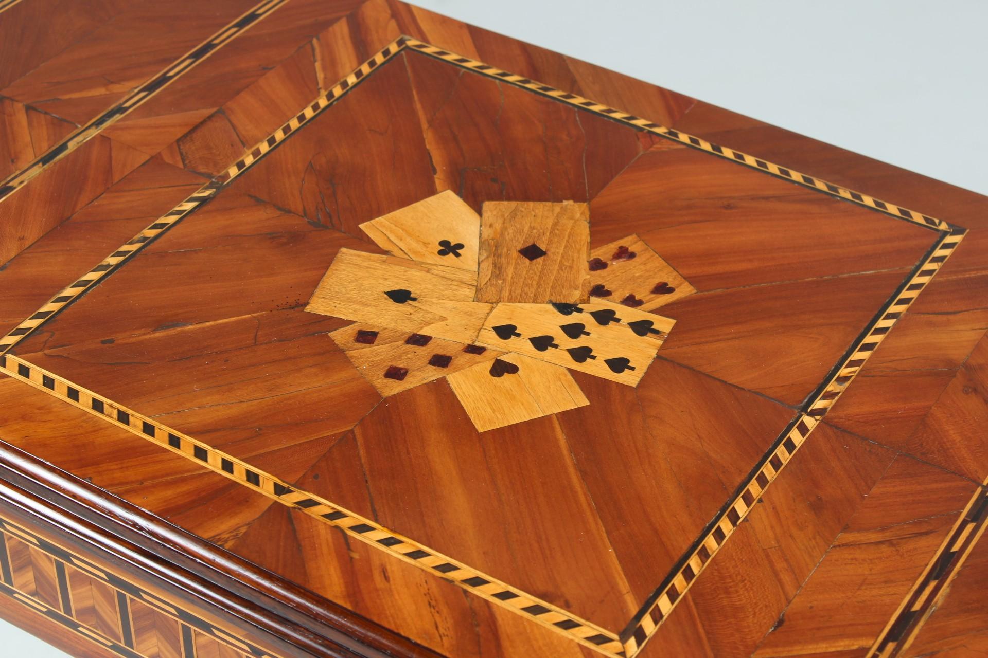 19th Century Louis XVI Game Table with Marquetry, circa 1800