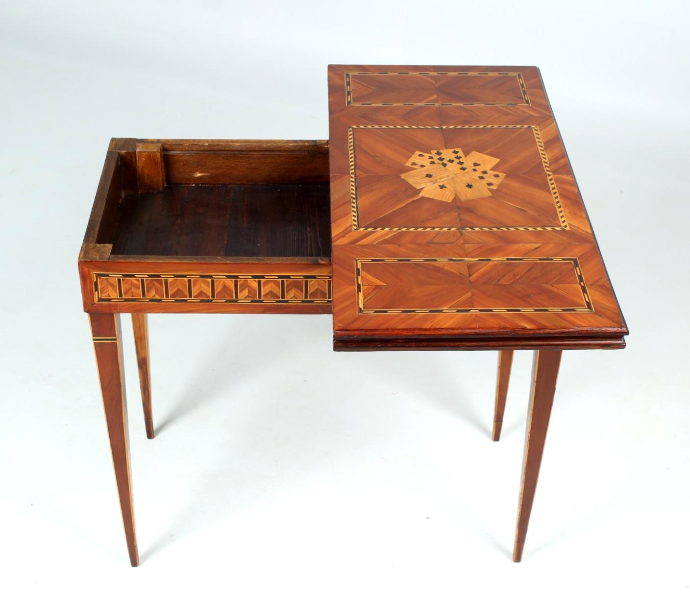 Fruitwood Louis XVI Game Table with Marquetry, circa 1800