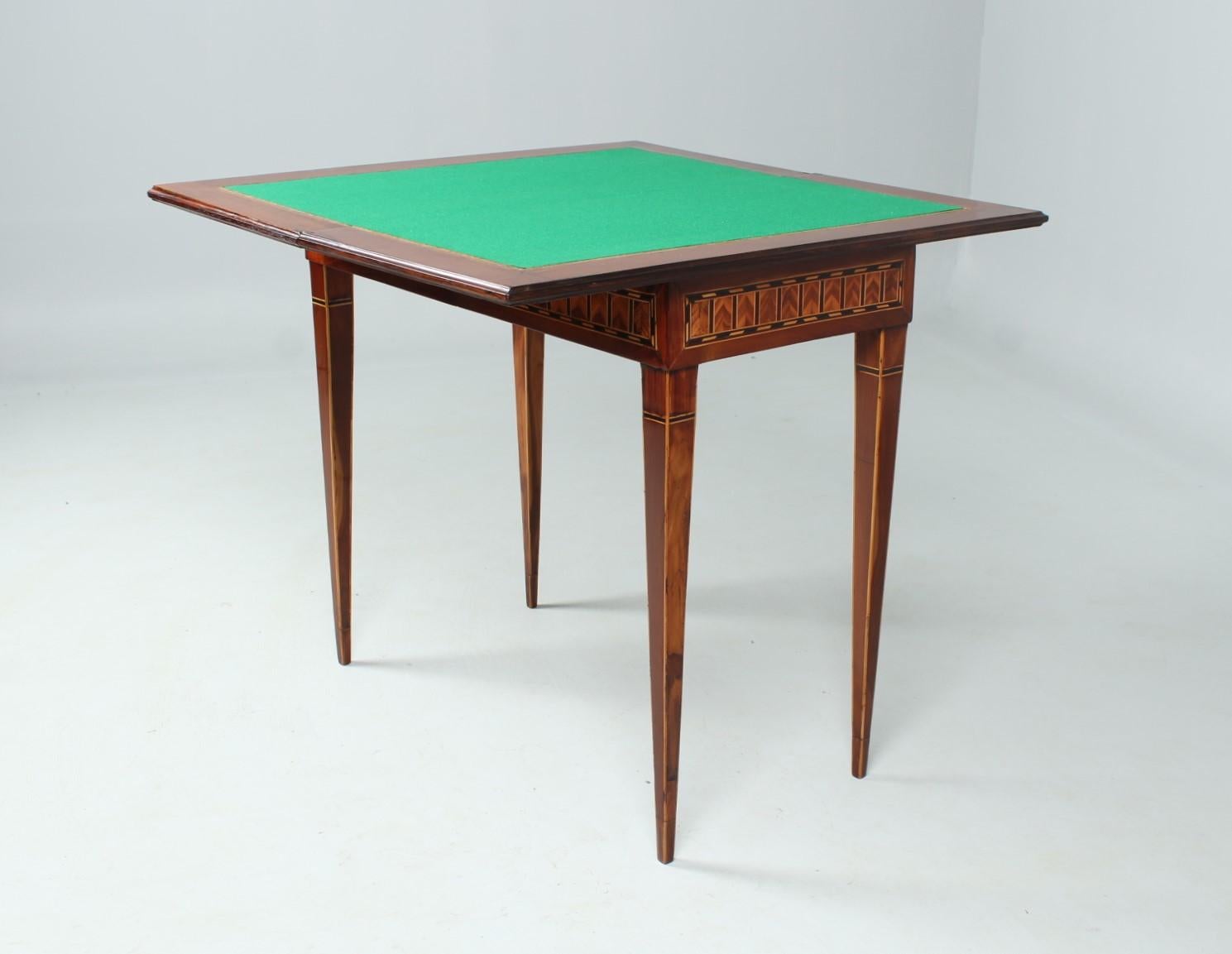 Louis XVI Game Table with Marquetry, circa 1800 1