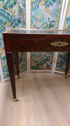 Coiffeuse de style Louis XVI pour homme, en placage d'acajou, XIXe siècle