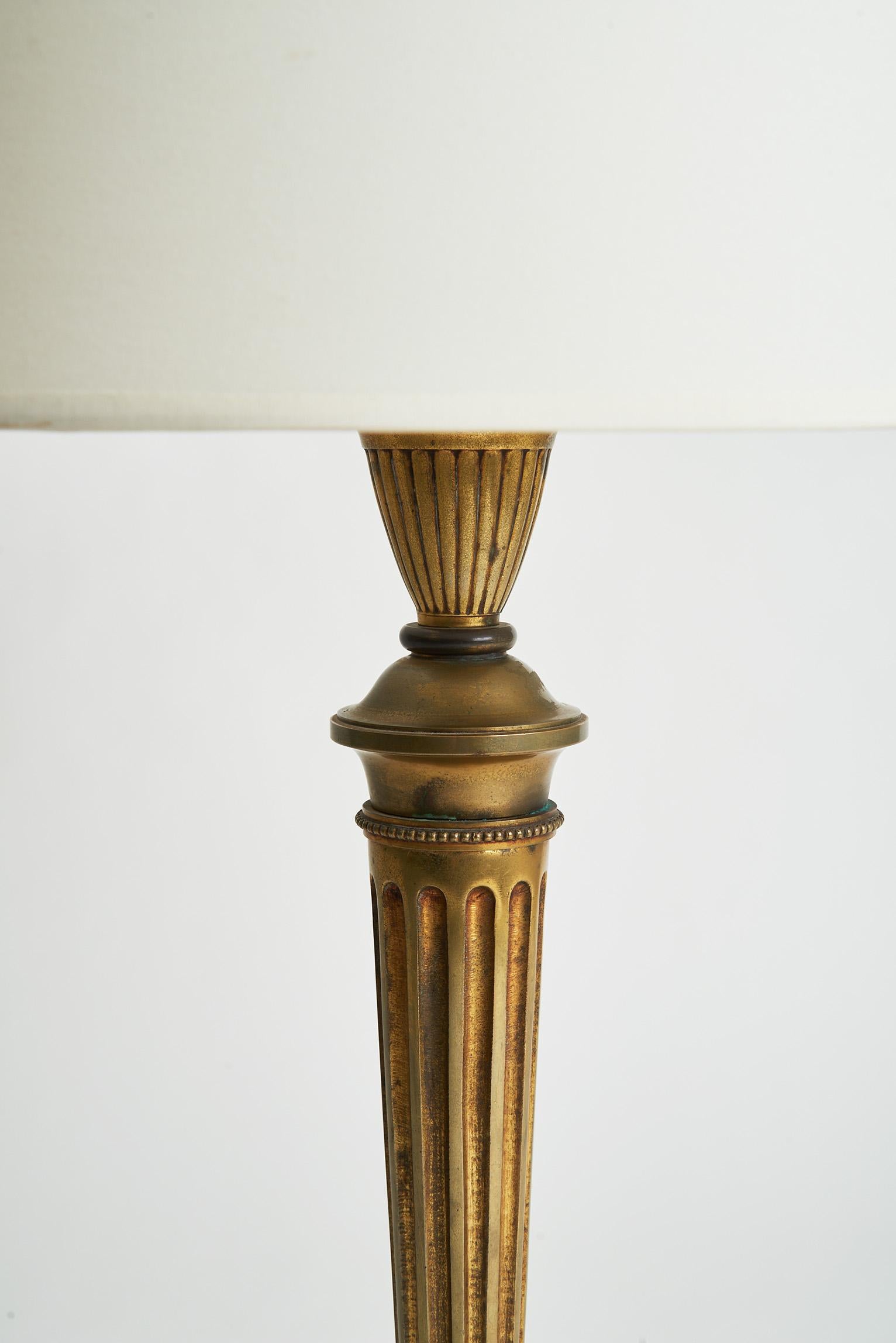Louis XVI Gilded Bronze Table Lamp In Fair Condition In London, GB