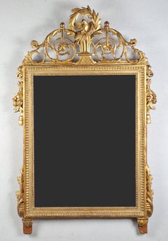 Louis XVI Gilded Wood Mirror