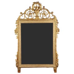 Louis XVI Gilded Wood Mirror