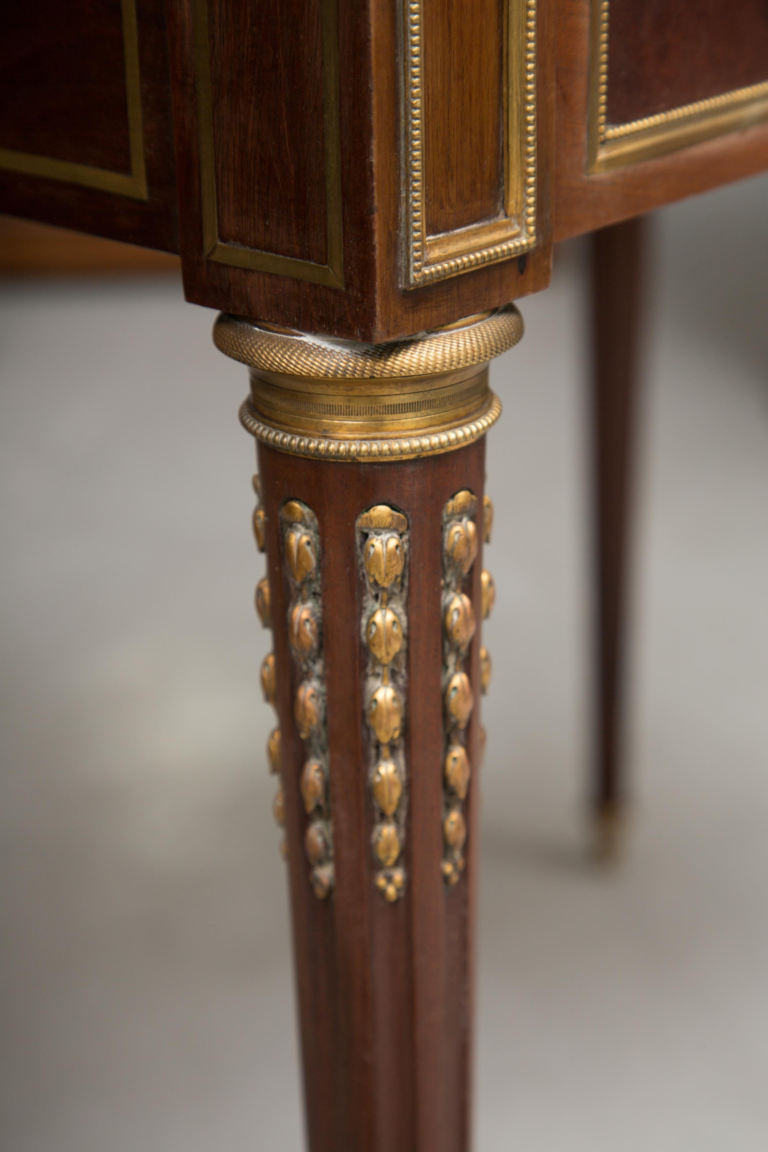 Louis XVI Gilt Bronze and Mahogany Bureau a Cylinder For Sale 5