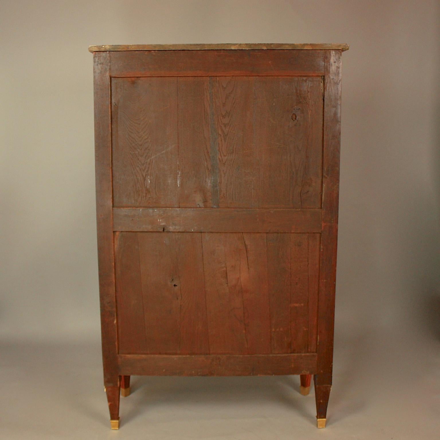 French 18th Century Louis XVI Gilt-Bronze Floral Marquetry Secretaire à Àbattant 8