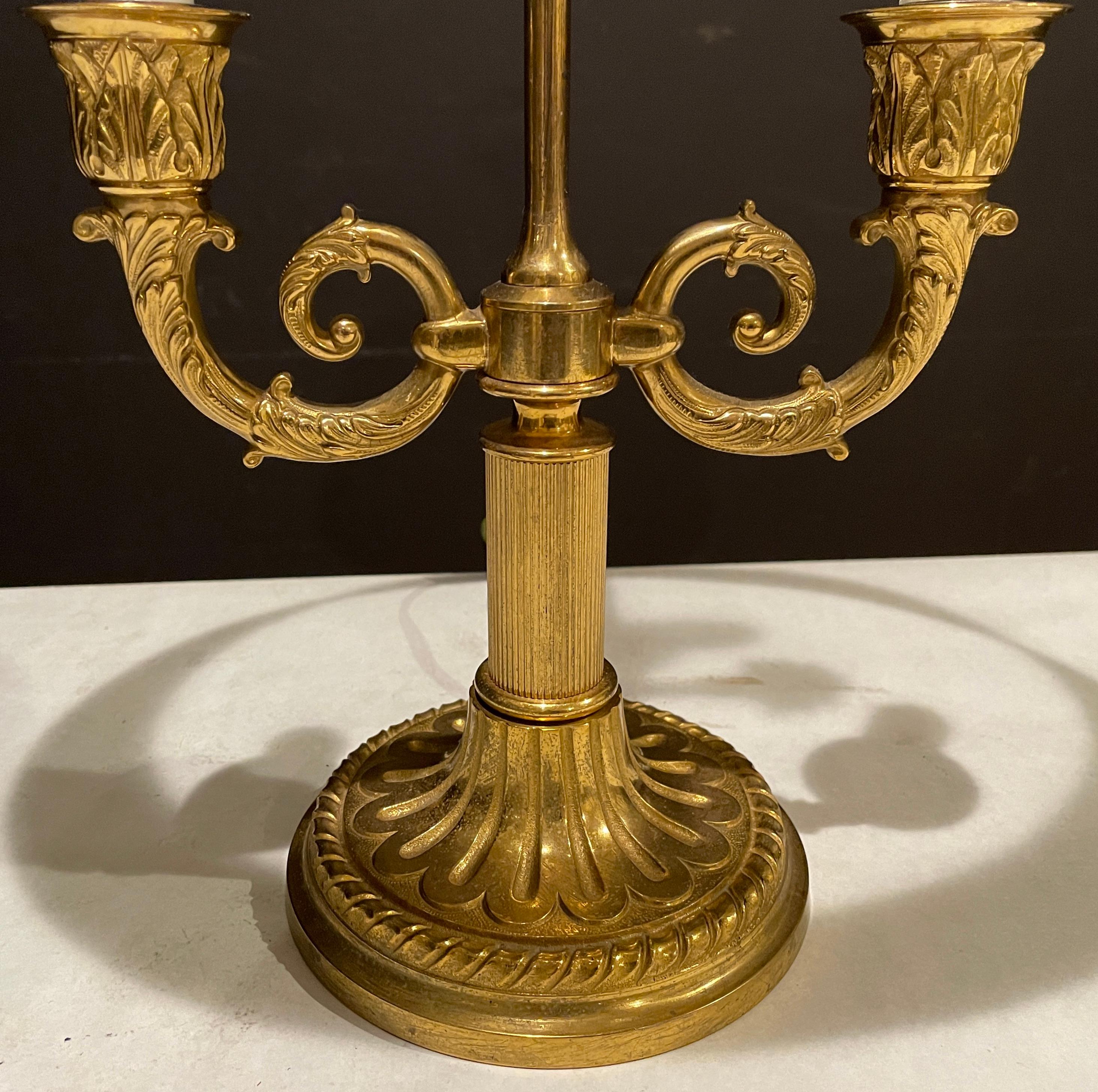 20th Century Louis XVI Gilt Bronze Bouillotte Lamp For Sale