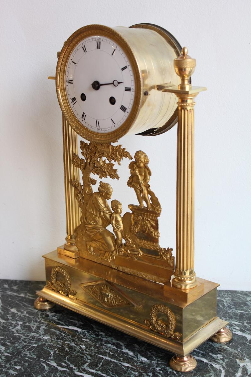 French Louis XVI Gilt Bronze Clock