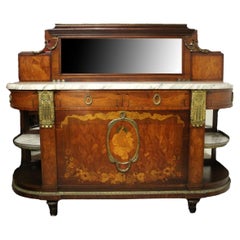 Louis XVI Gilt Bronze Mounted Mahogany and Marquetry Inlaid Commode Signed