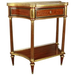 Louis XVI Gilt Bronze-Mounted Satinwood and Mahogany Console Table