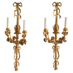 Louis XVI Gilt-Bronze Wall Appliques