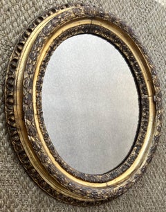 Louis XVI Gilt Carved Oval Mirror