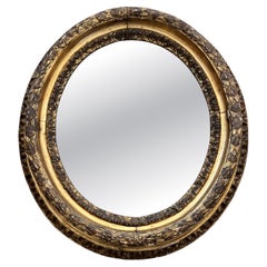Louis XVI Gilt Carved Oval Mirror