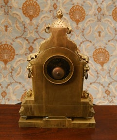 Set di candelabri con orologio dorato Luigi XVI 1880